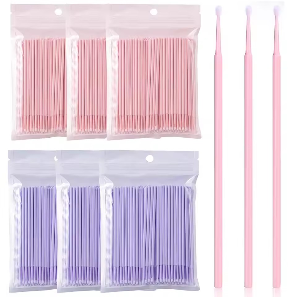 Micro Brush Applicator - 100 Unidades/Pacote de Micro Escovas Flexíveis