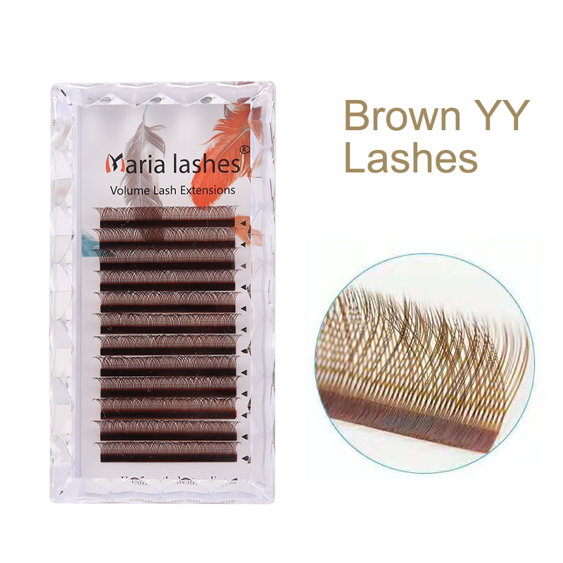 Eyelash Extension Logo - Maria marrom yy em forma de