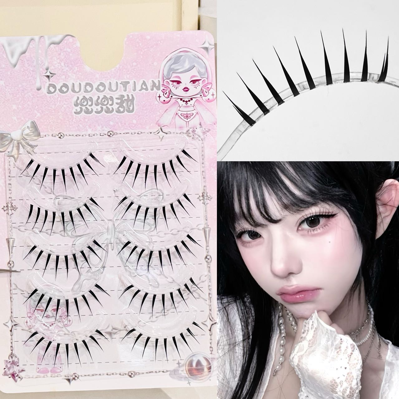 Eyelash Extension Natural - Cílios Postiços Doudoutian com Efeito Molhado