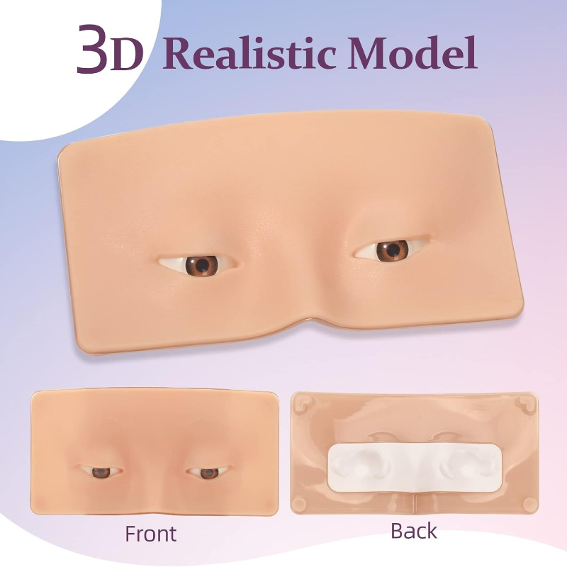 Eyelash Extension Open Eye - Placa de Prática de Maquiagem Facial