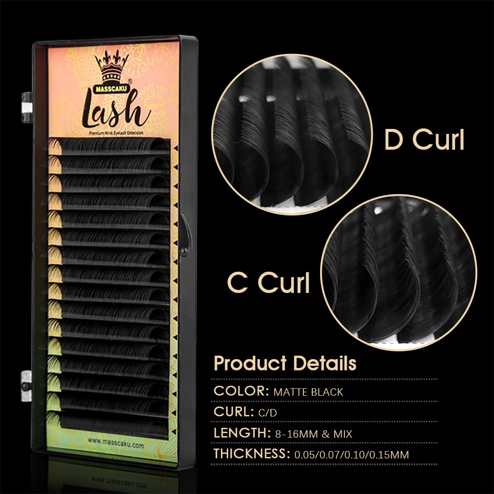 16 linhas masscaku c d curvado - Eyelash Extensions Classic avaliação e preço
