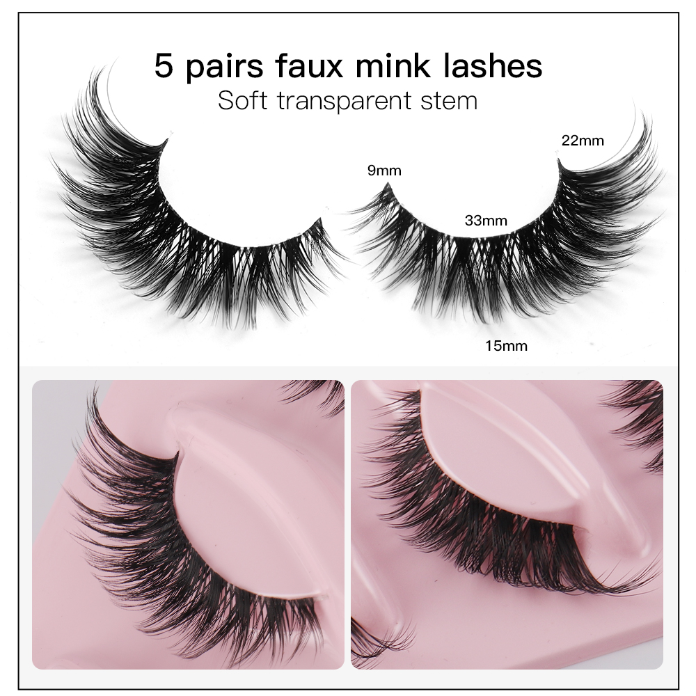 5 pares de cílios de olho de g - Eyelash Extension Cat Eye avaliação e preço