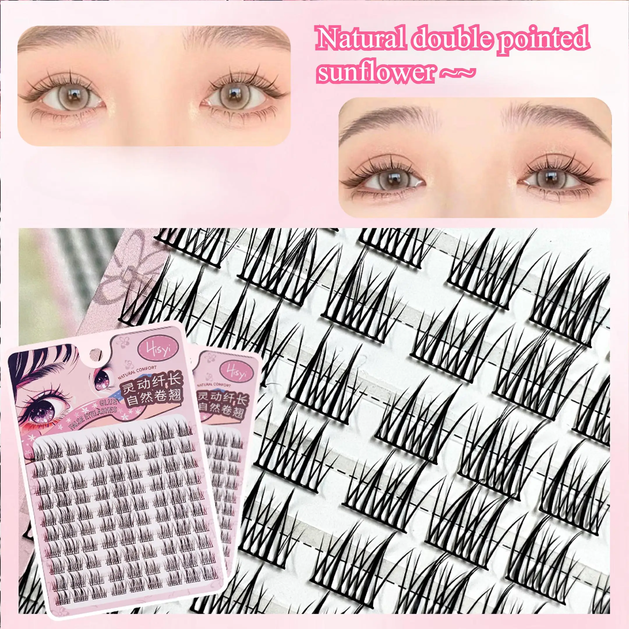 HISYI cinco opcionais Natural  - Eyelash Extension Cat Eye avaliação e preço