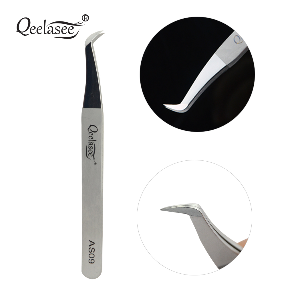 Pinça Qeelasee AS09 de Aço Ino - Eyelash Extension Logo avaliação e preço