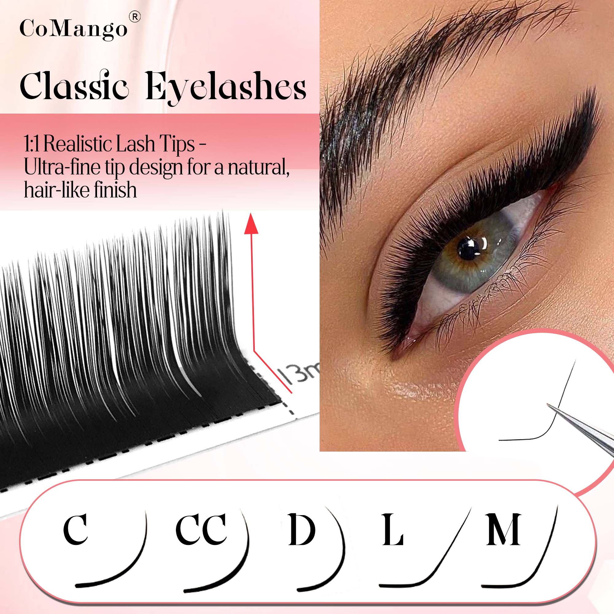 CoMango extensão clássica de c - Eyelash Extensions Classic avaliação e preço